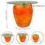 Table d'appoint en forme de carotte, tabouret de fruits en résine 16 po avec plateau en verre, table de bout fantaisie pour le salon, la chambre et la décoration intérieure