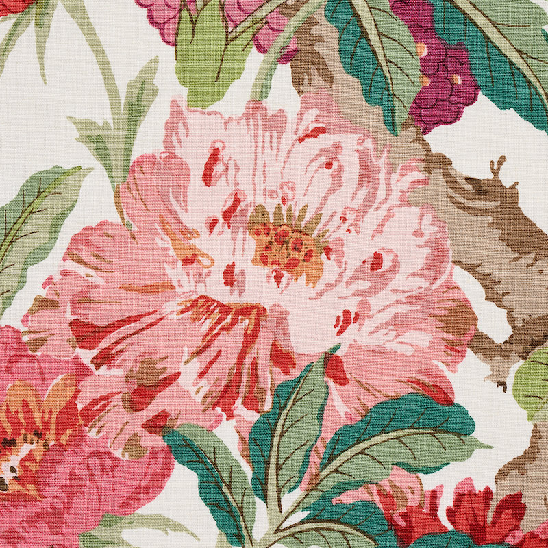 Enchanted Garden Fabric, Fuchsia 