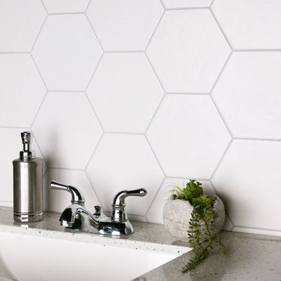 Hexitile 7" x 8" Porcelain Wall & Floor Tile