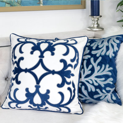 Floral Velvet Throw Pillow