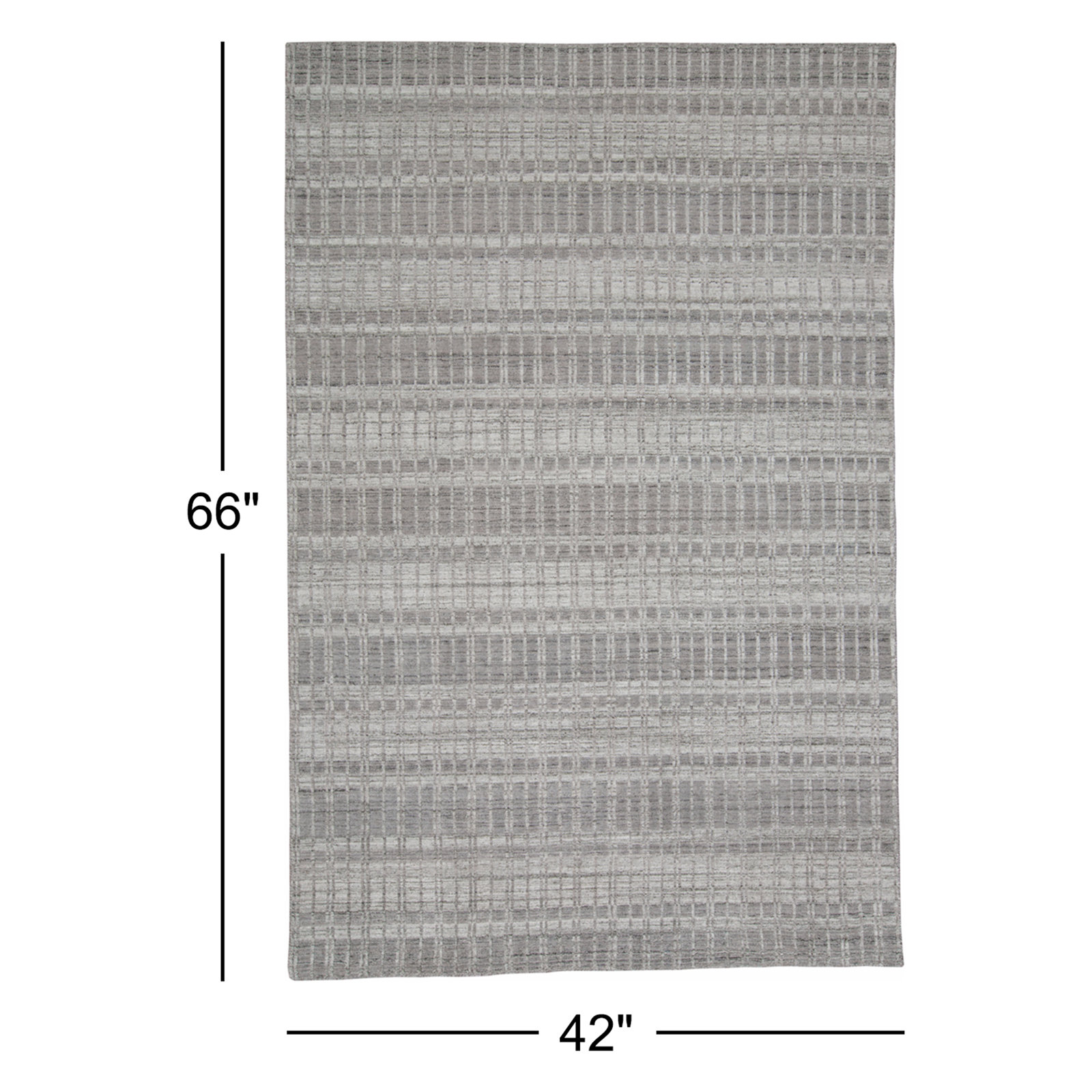 Adriann Gray Hand-Woven Geometric Rug, Rectangle 3'6" x 5'6"