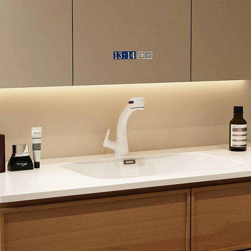 Retro simple style light luxury bathroom cabinet