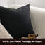 Housse de coussin noir bouclé 18 po x 18 po, taie d'oreiller carrée douce de luxe, décoration rustique moderne avec fermeture à glissière-101750616-101750617