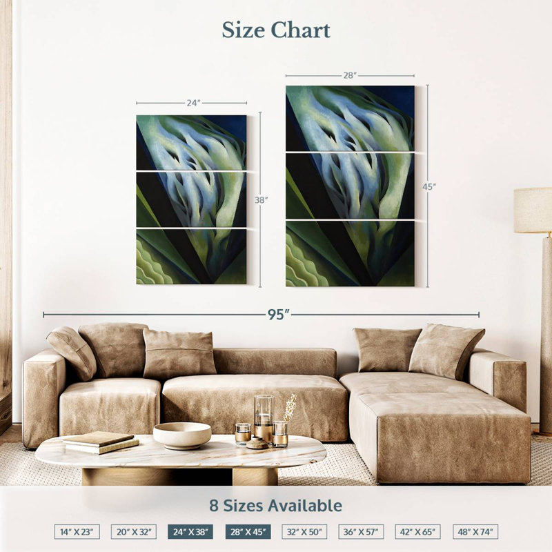 Avery Blue And Green Music, 38" H x 24" W