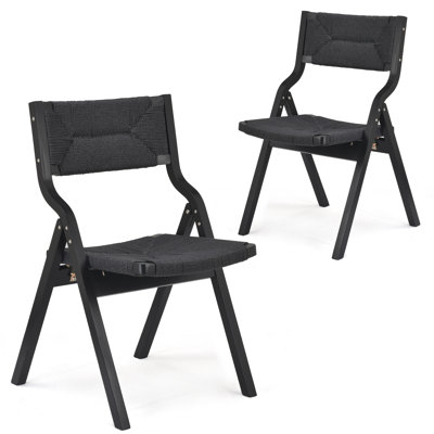 Chaise d'appoint pliante en bois massif