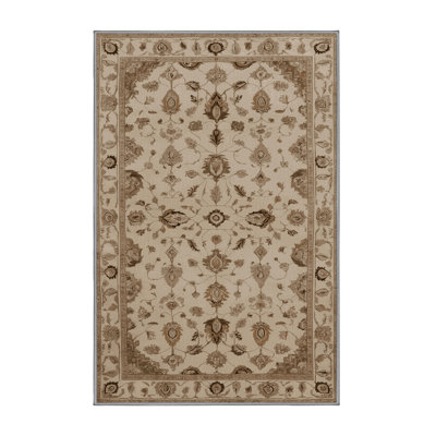 Tapis gris Tabriz lavable à la machine