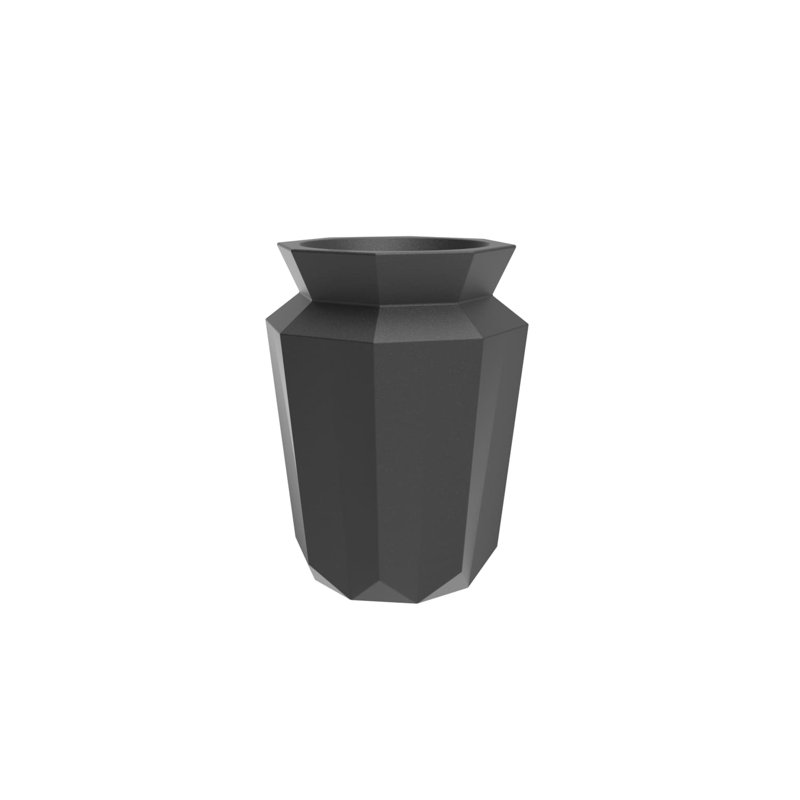 Origami - Hasu Planter, Anthracite, 31.5" H x 22.5" W x 22.5" D