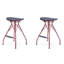 Ensemble de tabourets de bar à hauteur de comptoir industriel avec repose-pieds en bois