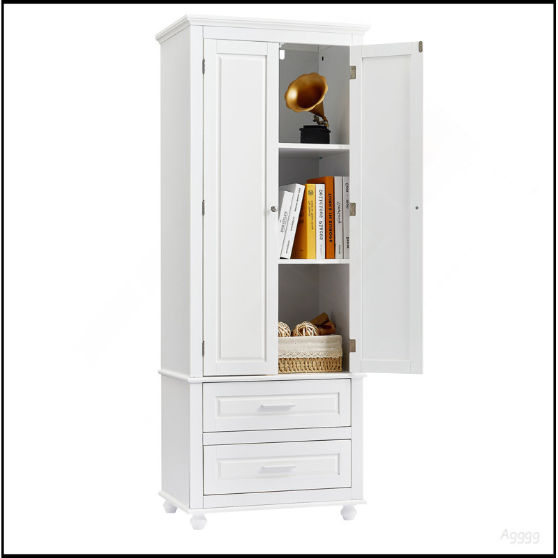 Grande armoire de rangement avec deux tiroirs pour la salle de bain / bureau