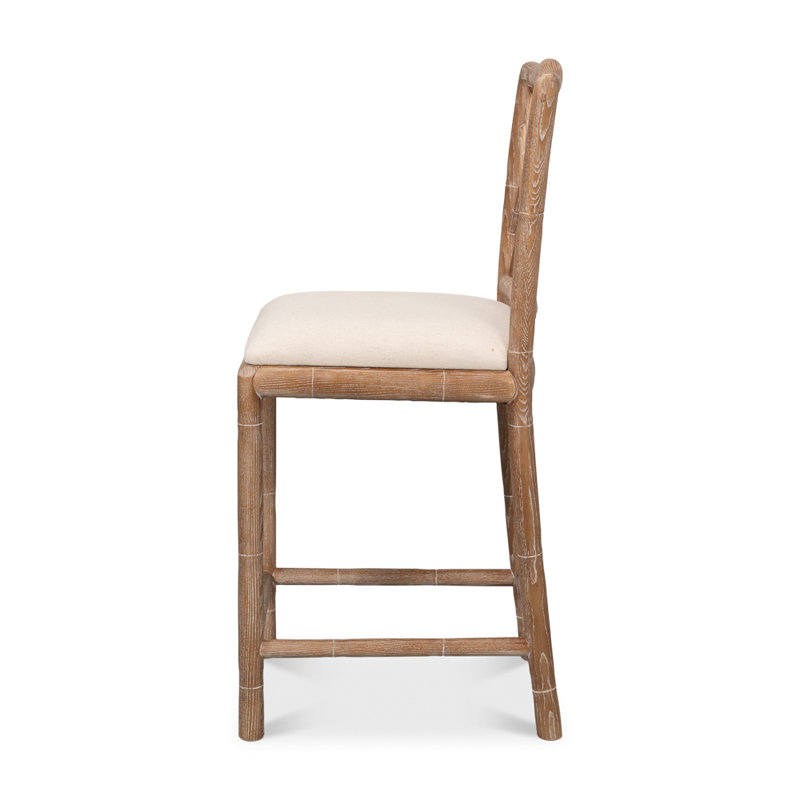 Brighton Upholstered Stool with Solid Wood Frame
