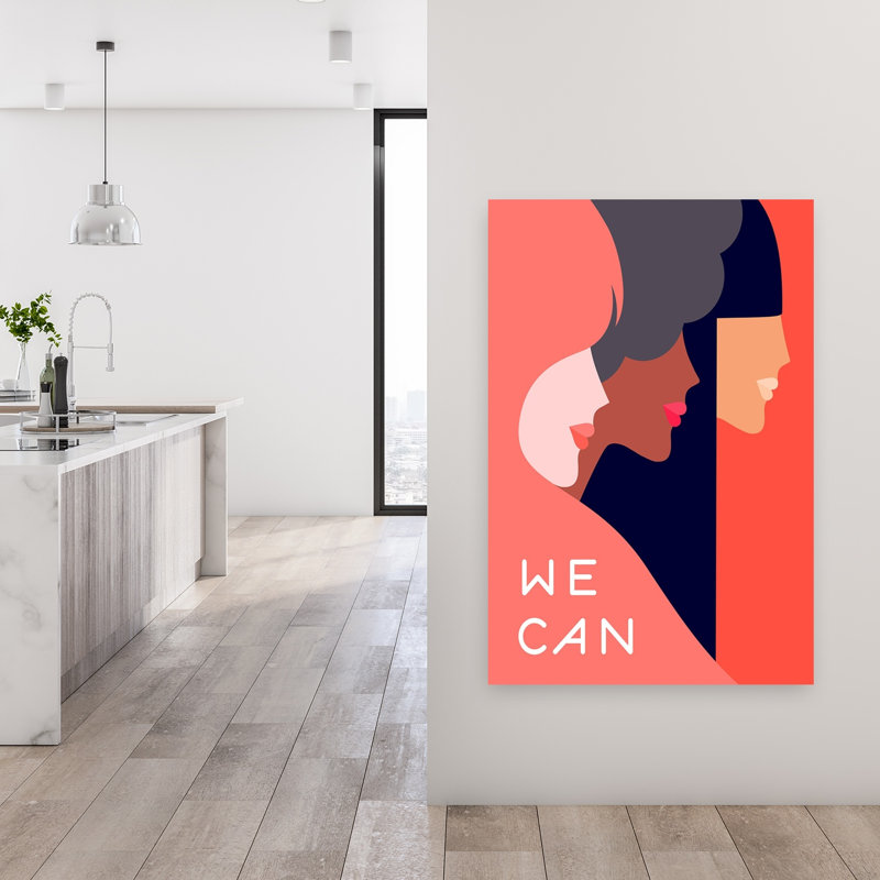 Empowered Diverse Women, impression d'art mural minimaliste, H 48 po x l 32 po