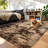 Shag Area Rugs for Living Room, 9x12 ft Soft Fluffy Rugs for Bedroom, Nursery, Kids Room Home Decor, Tie-Dyed Brown-1104144436