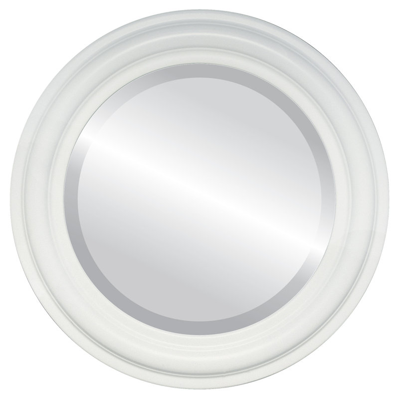 Miroir décoratif ovale moderne et biseauté Wivenhoe, 21" H x 21" W