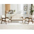 Chisara Linen Upholstered Living Room Set With Solid Wood
