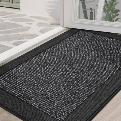 Indoor Door Mat, Dirt Trapper Door Mats Non-Slip Entryway Rugs Washable, Resist Dirt Absorbent Welcome Mat, Low Profile Floor Mats for Front Back Door and Entryway