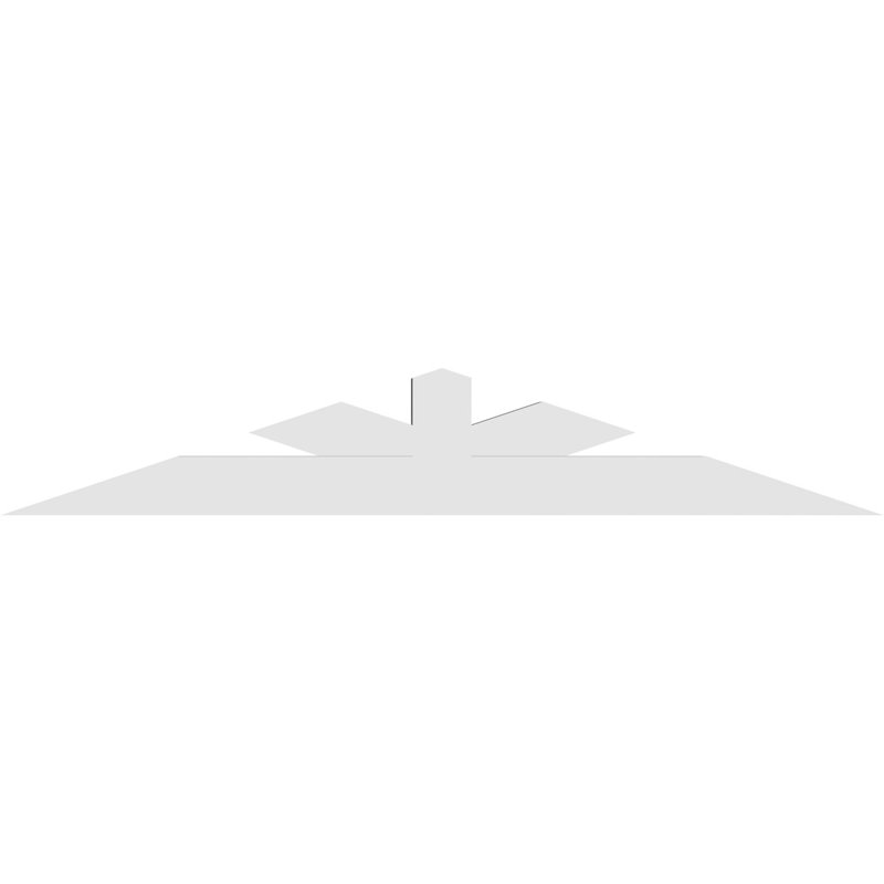 Support à pignon Saratoga, H 10 po x l 60 po (pas: 4/12), P 4 po x F 4 po, PVC