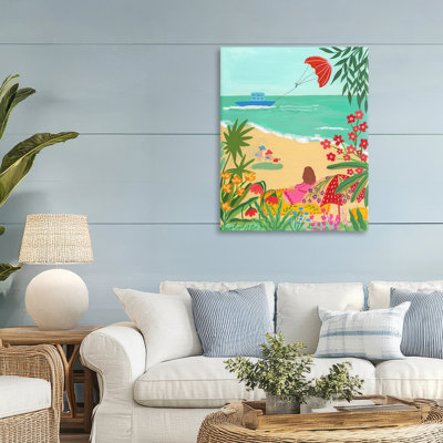 Plage et vue sur toile, conception par Nabeela Rumi