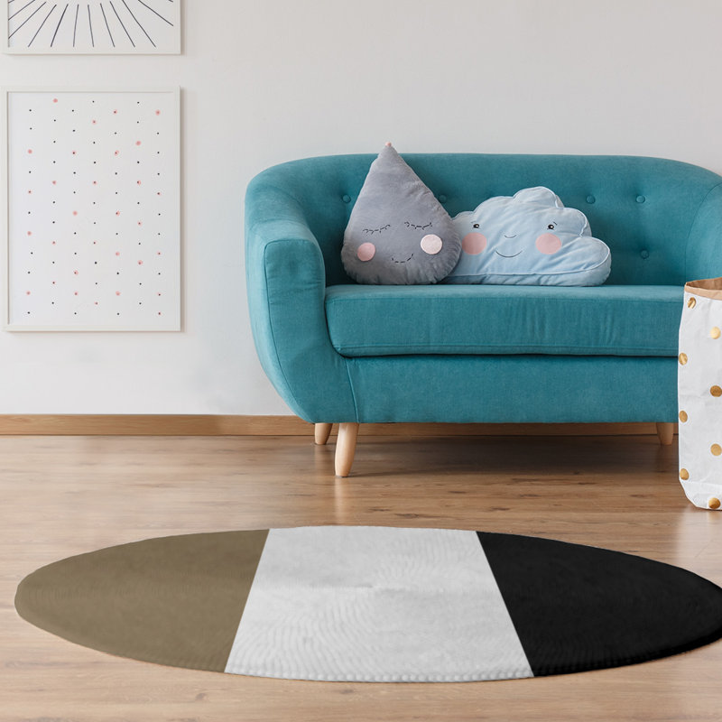 Chenille Indoor Rug, Round 5'