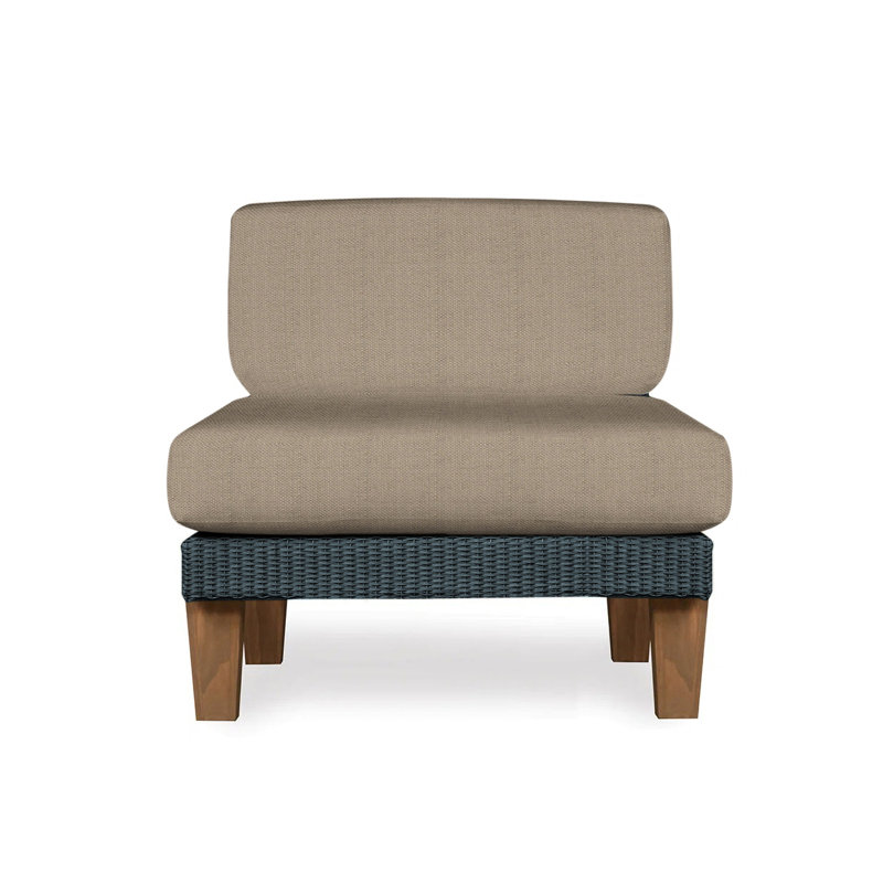 Catalina Outdoor Teak Lounge Chair, Callen Driftwood, Fawn