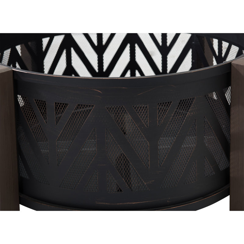 Round Steel Wood Burning Smokeless Fire Pit