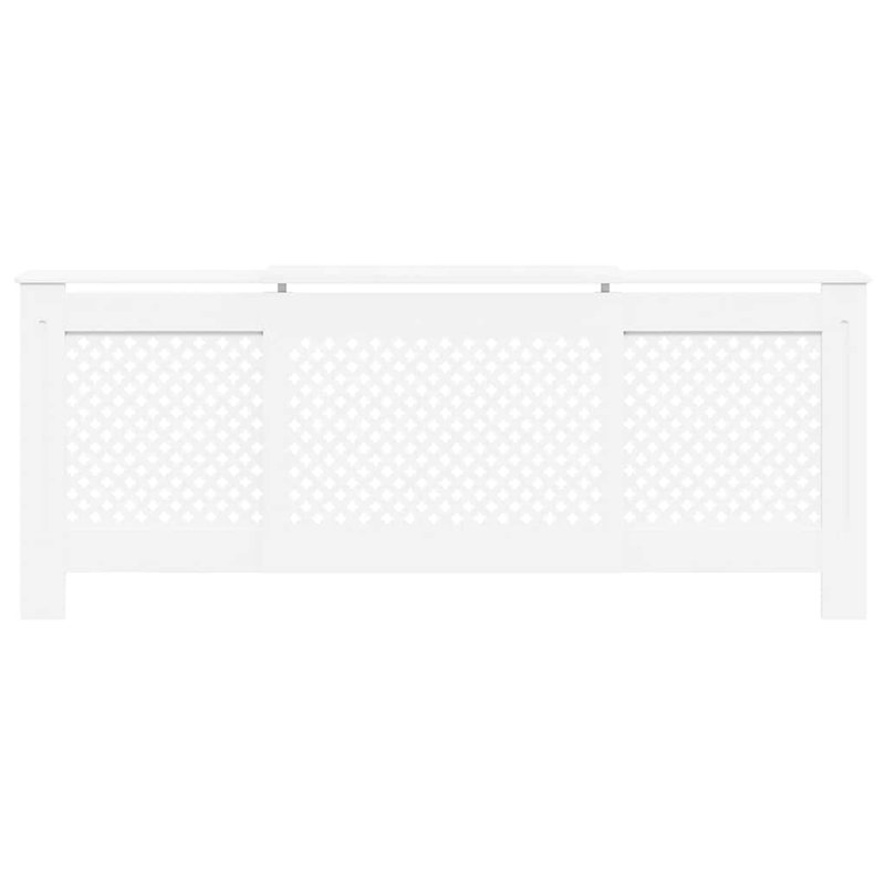 Radiator Cover Radiator Guard for Home Office Heater Cover White MDF 80.7" x 8.1" x 32.1", White