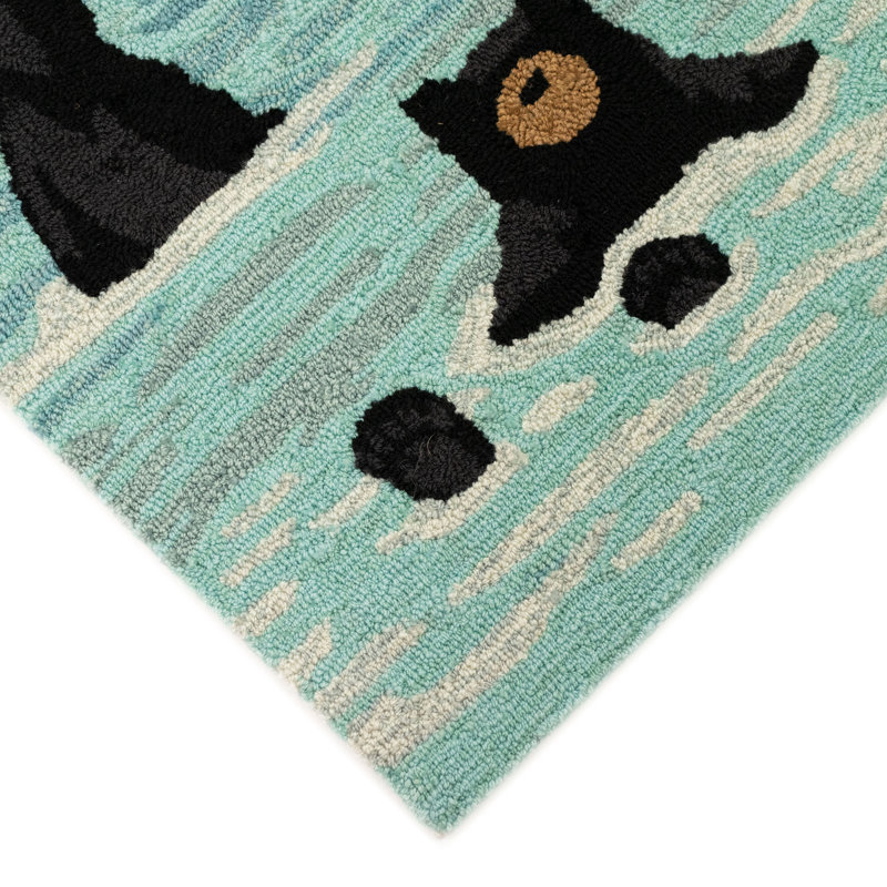 Grisha Polyester Kitchen Mat, Rectangle 2'6" x 4'
