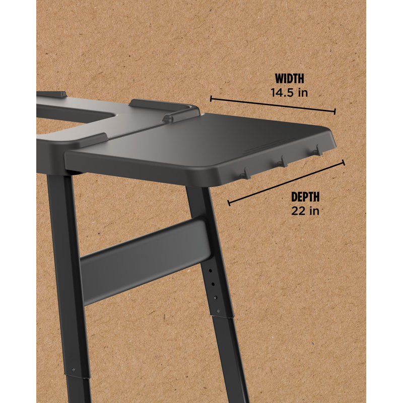 Ninja Black Plastic Grill Side Table with Hooks