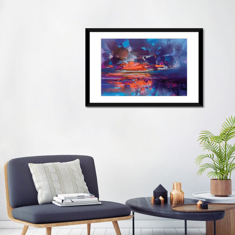 «Compression», reproduction sur toile, Papier d'art encadré noir, Blanc, H 24 po x l 32 po x P 1 po