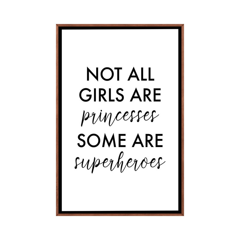 All Girls are Superheroes-impression d’art textuel, Pas de tapis, H 60 po x l 40po x P 1,5 po