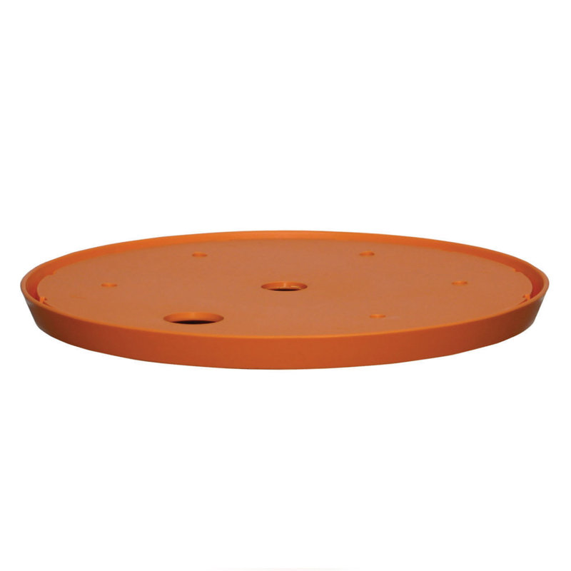 Ups-A-Daisy Round Indoor/Outdoor Planter Insert, 1" H x 15" W x 15" D, Orange
