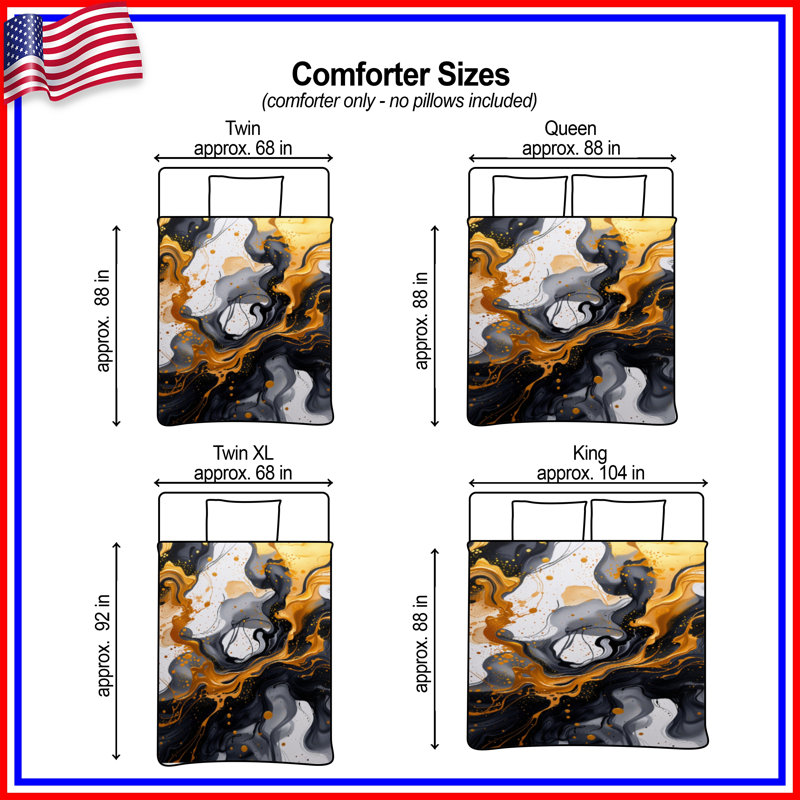 Abstract Bedding Art Comforter Modern, King