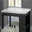 Ensemble de table de salle à manger noir avec tablettes latérales et tabourets ultra-brillants 3 pièces