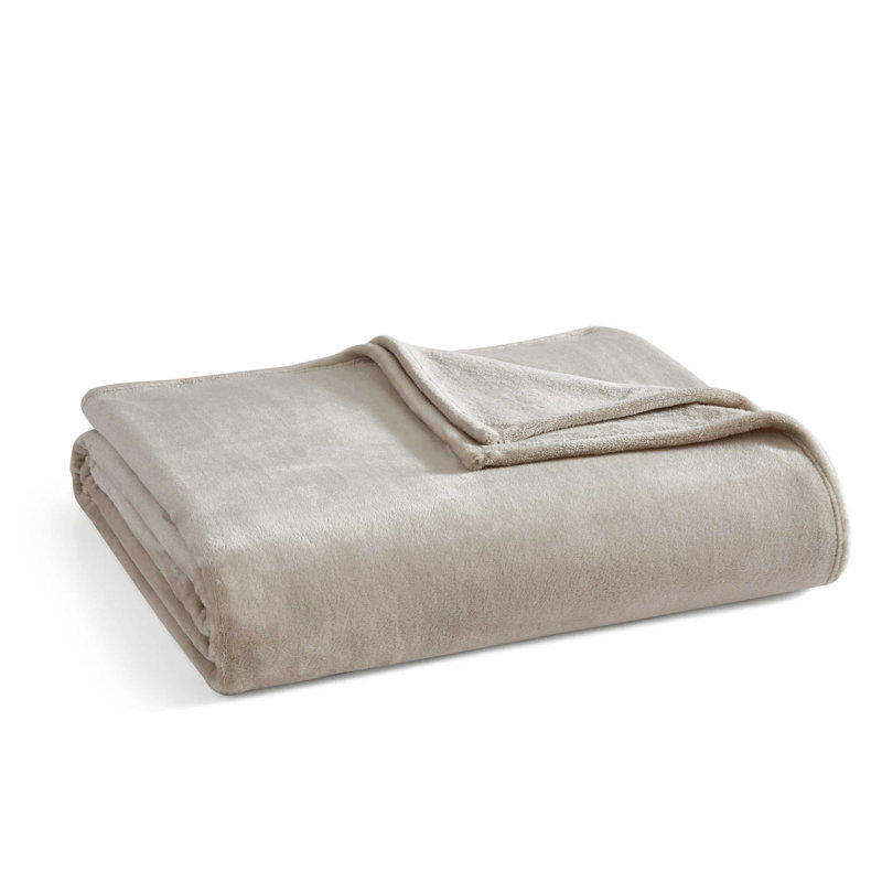 Couverture réversible unie Martha Stewart Bedford, Gris, Grand lit