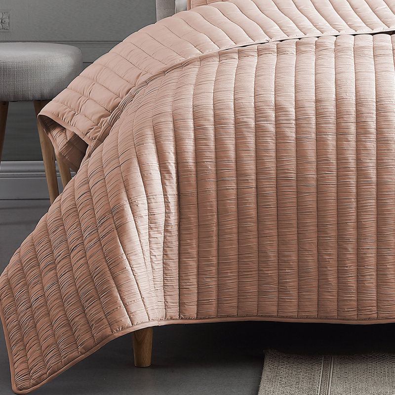 Ensemble d'édredon en polyester 2 pièces Moonstone, Édredon très grand + 1 taie d'oreiller très gra, Rose