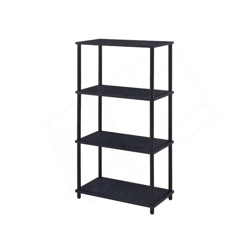 Bookshelf With 4 Shelf, (4 Shelves) 44"H x 24"W x 12"D, Black