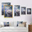«Blue Cat In Futuristic Galaxy», reproduction d'art sur toile traditionnelle-581810844-581810845