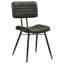 Ensemble de table de salle à manger Hom 6Pc, plateau Sheesham brun naturel, cuir espresso