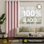 Linen Blend Blackout Eyelet Curtains - Thermal Insulated Room Darkening Window Panels for Bedroom & Living Room (Set of 2) -2046841132-2046841553