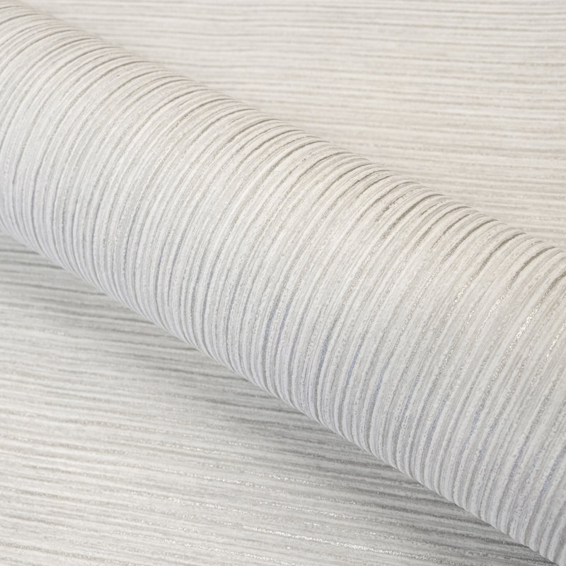 Rouleau de papier peint effet rideau métallique L 33 pi x l 21 po Feel, Gris clair