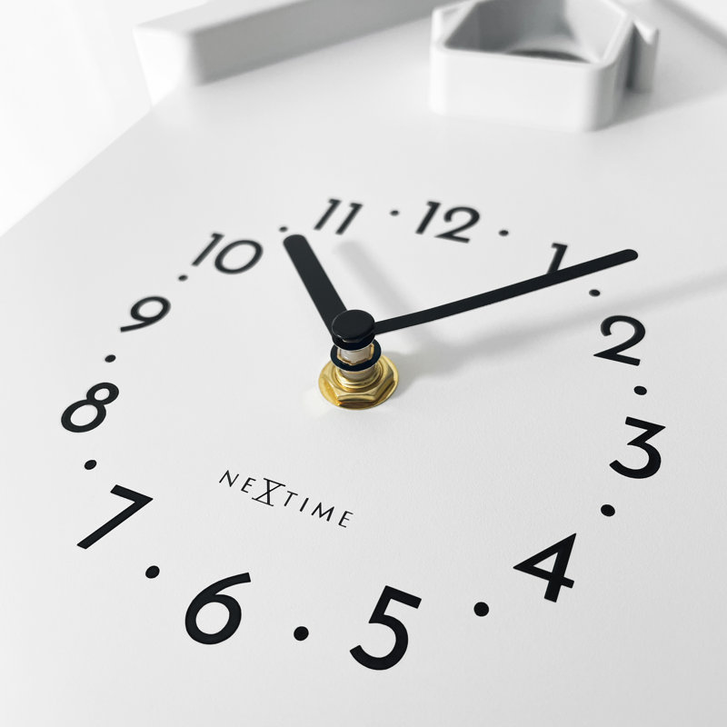 Horloge murale coucou avec tweeter, Blanc