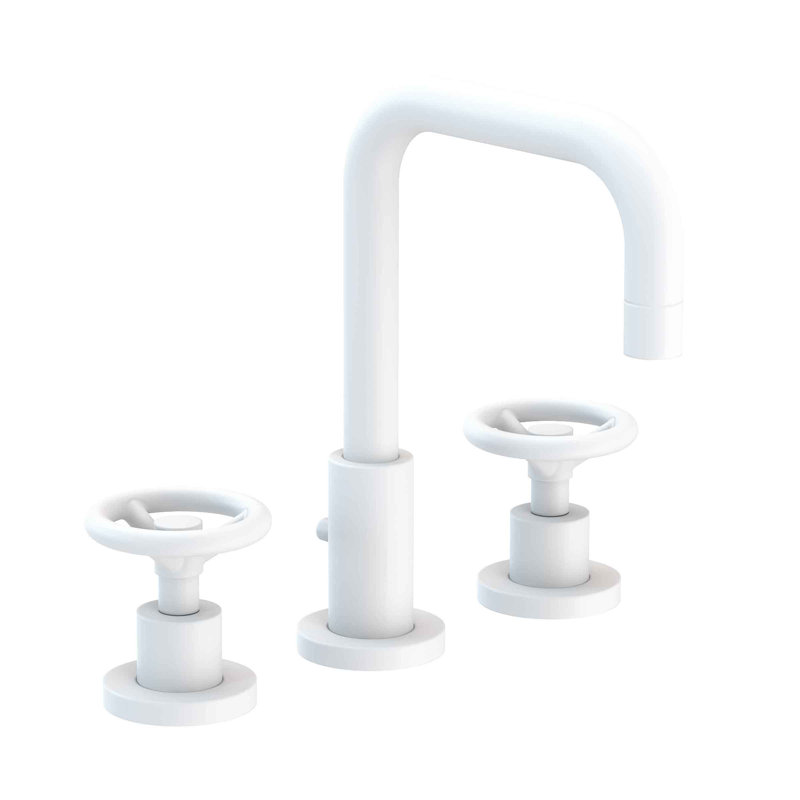 Tyler Widespread Bathroom Faucet with Drain Assembly, Matte White