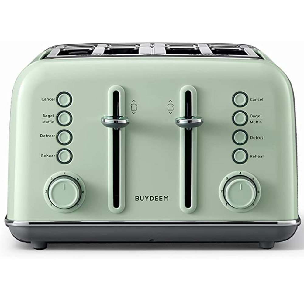 Buydeem 4 Slice Long Slot Crumb Retro Toaster Buydeem 