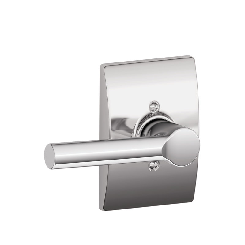 Broadway Lever with Century Trim Non-Turning Lock, Bright Chrome