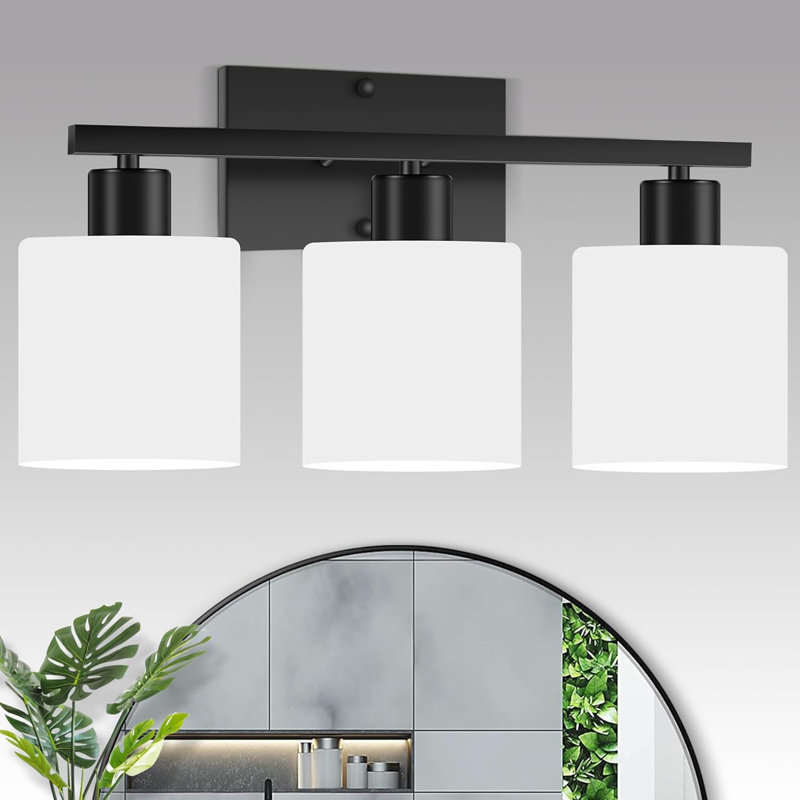 Éclairage pour meuble-lavabo 3 lumières Menk, Noir