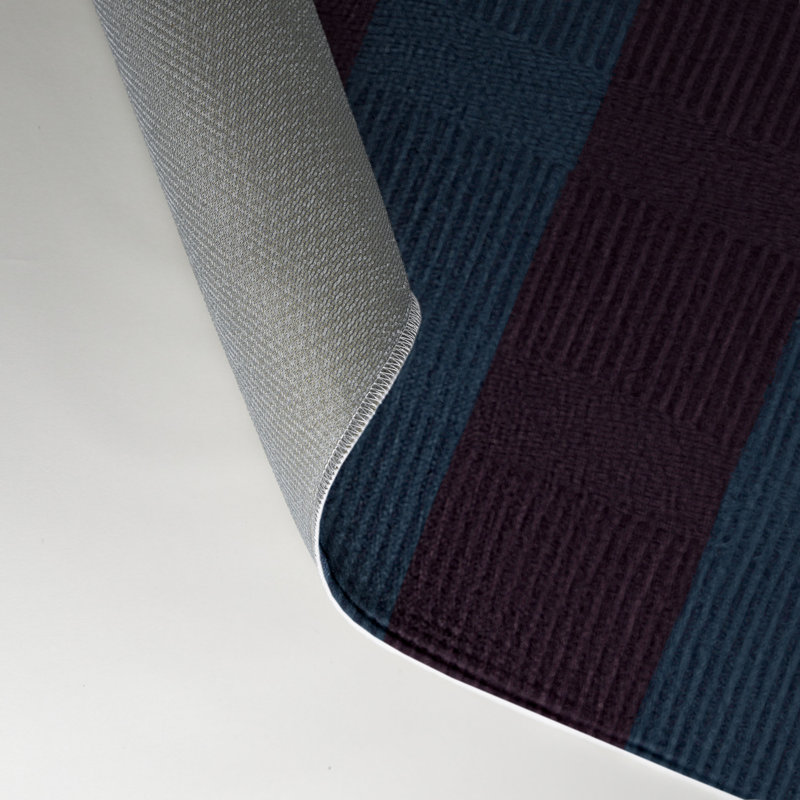 Tapis intérieur / extérieur mauve à carreaux, Rectangle 5 pi x 7 pi