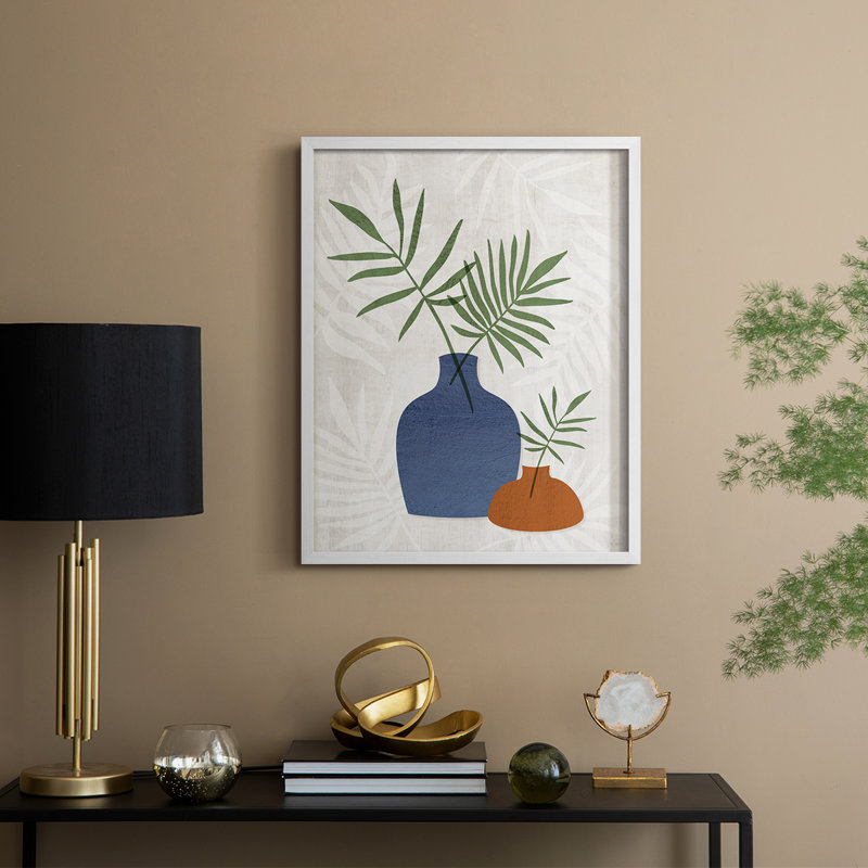 Palm Still Life I, reproduction encadrée - bois massif, H 30 po x l 24 po, Blanc