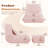 Bean Bag Chair with Ottoman Lazy Floor Sofa Couch for Adults and Kids, Fireside Chair with Ergonomic Design, Memory Foam Lounge Chair for Living Room Bedroom, Office-12191164