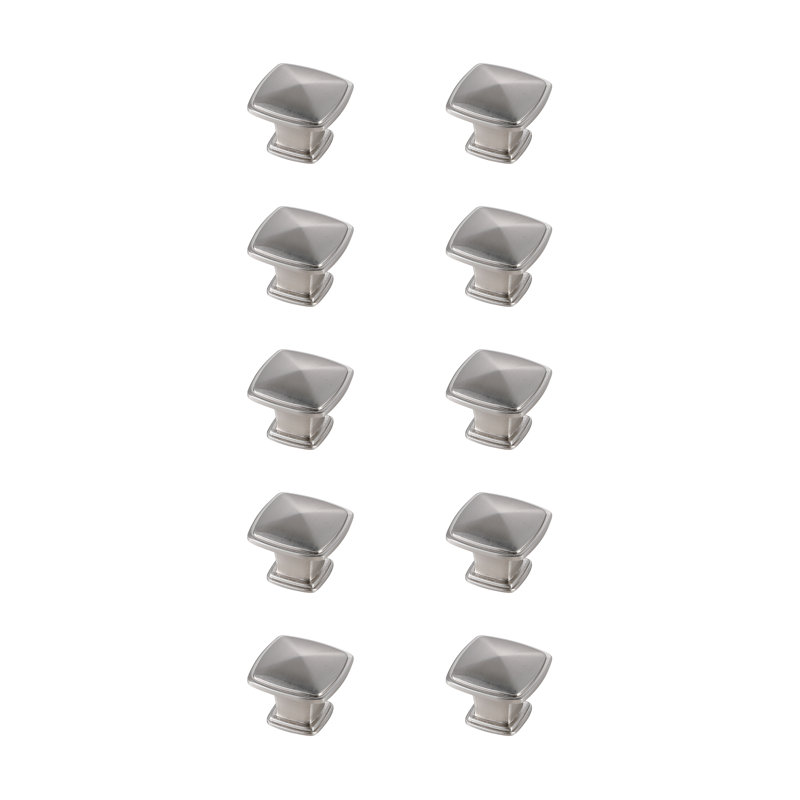 Poignée carrée de 1,2 po Courey, Nickel brossé