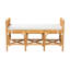 Banc moderne en rotin brun naturel bohème Baxton Studio