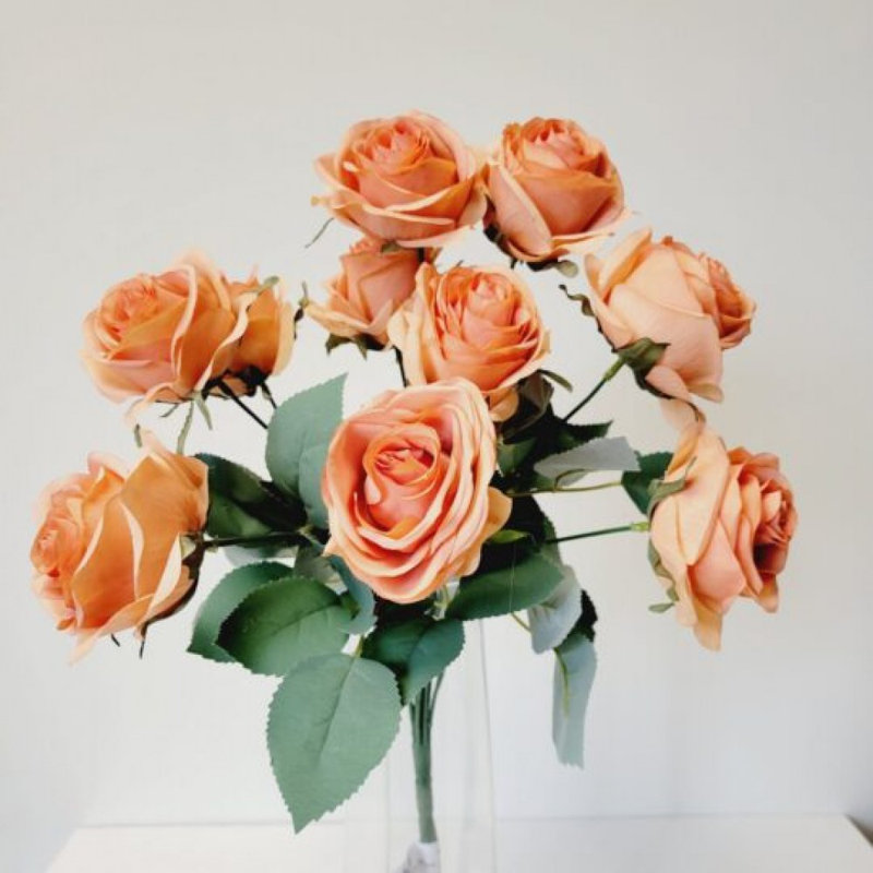 Fleurs de rosier artificielles, Abricot